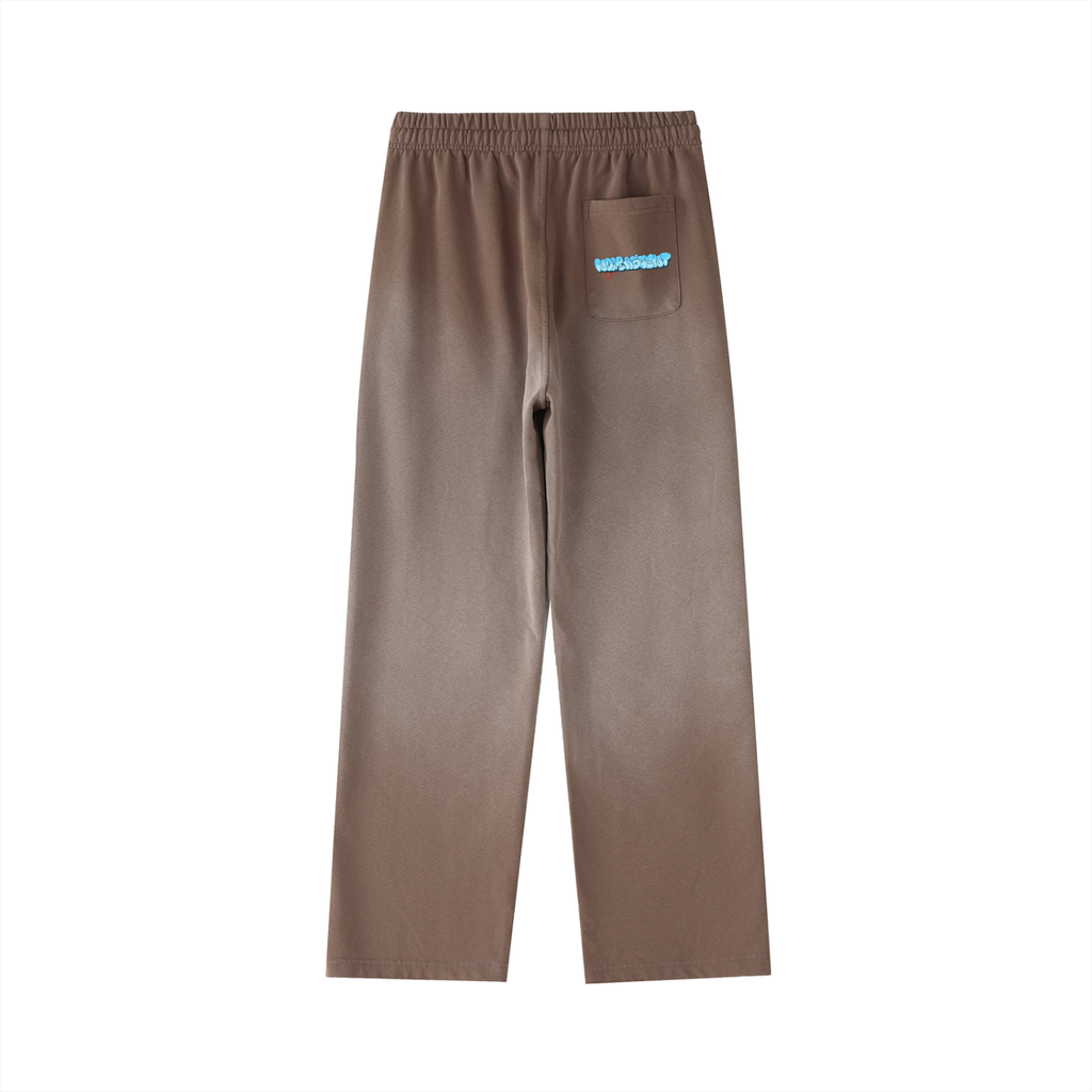 Vintage Washed Gradient Straight-Leg Sweatpants