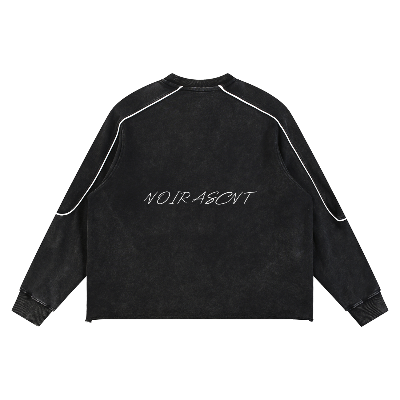Mineral Wash Piping Raw Hem Sweatshirt